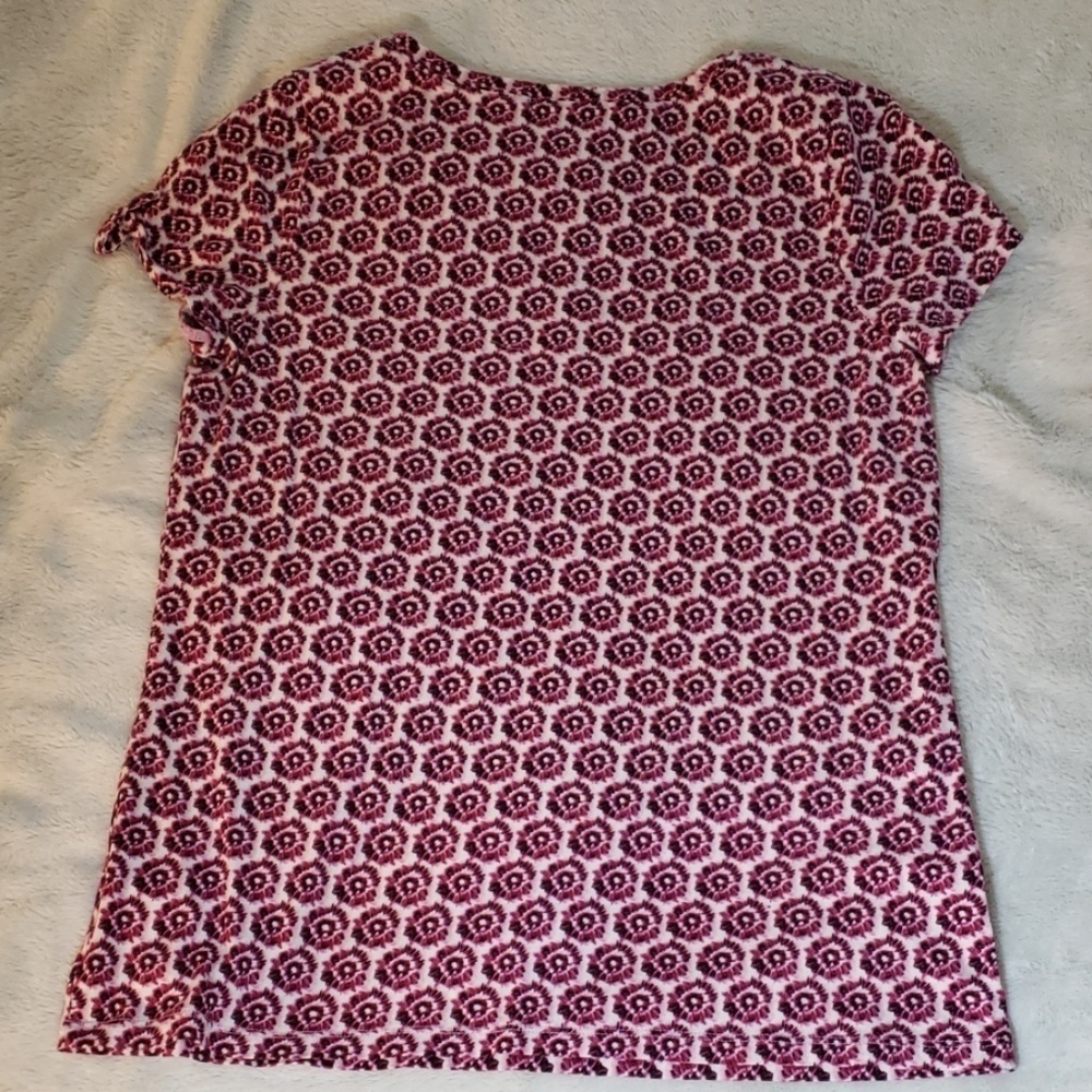 Liz Claiborne Purple & White Cotton Top - Picture 6 of 8